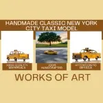AR007 Handmade Classic New York City Taxi Model 